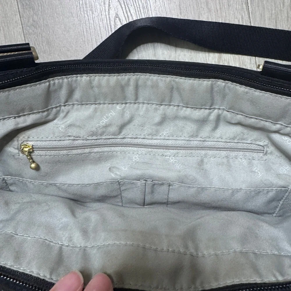 Baggallini La Paz Tote Black Nylon Crossbody Bag Gold Hardware Travel Everyday